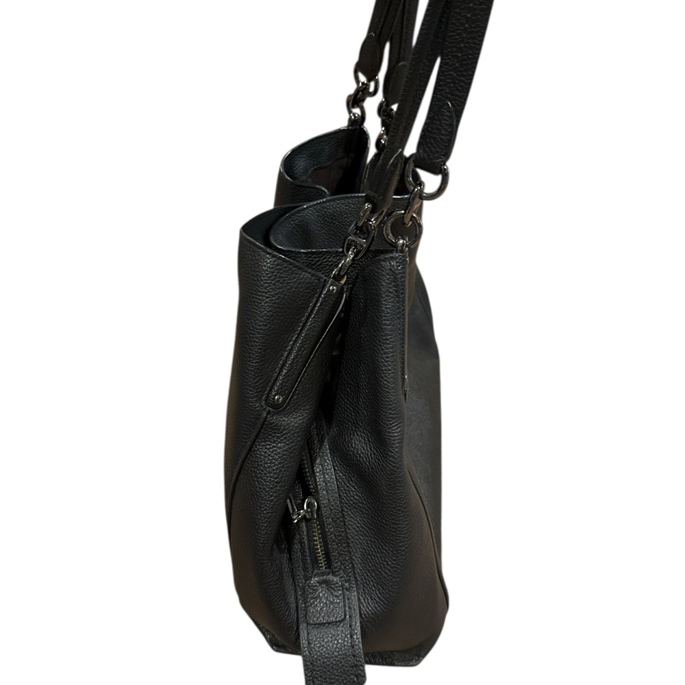 Coach Elegant Black Leather Tote Bag - Picture 3 of 7